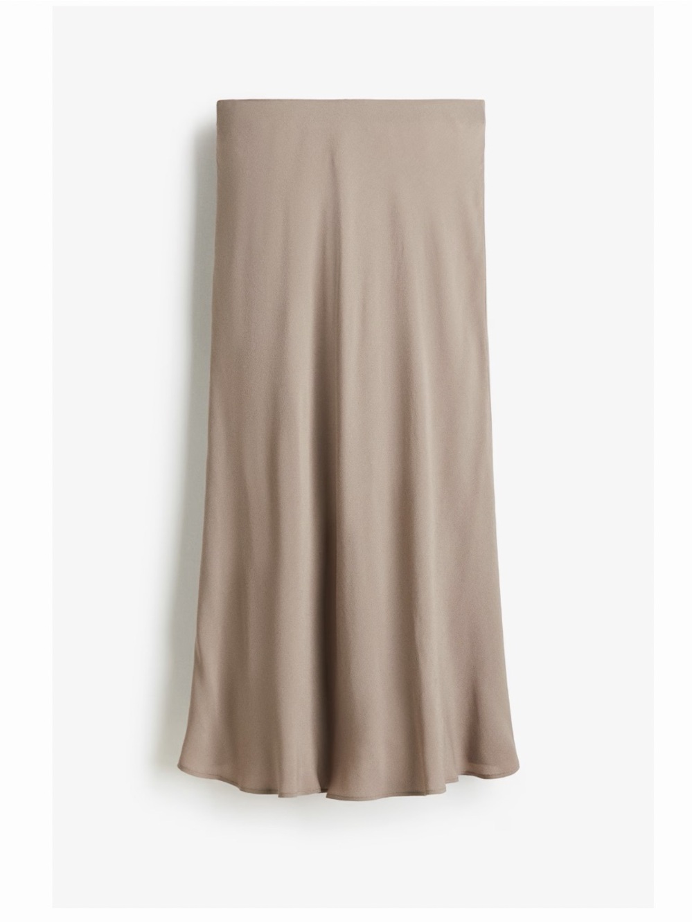 h&m taupe midi skirt